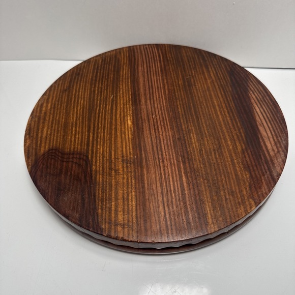 Vintage Rosewood Folk Art Woodwork Hand Carved Collapsible Art Basket - Picture 12 of 12